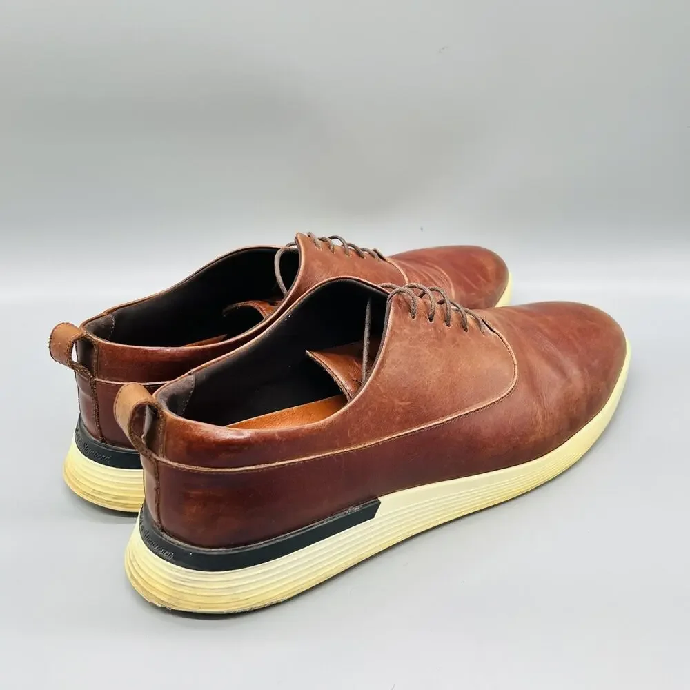 Wolf & Shepherd Shoes Mens 13 Brown Leather Crossover Low Top Casual Sneakers
